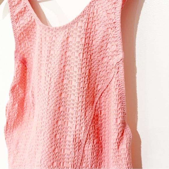 🛍️NWT Lisa Marie Fernandez High Neck Open Back Crepe Button Seersucker Swimsuit - Picture 10 of 13